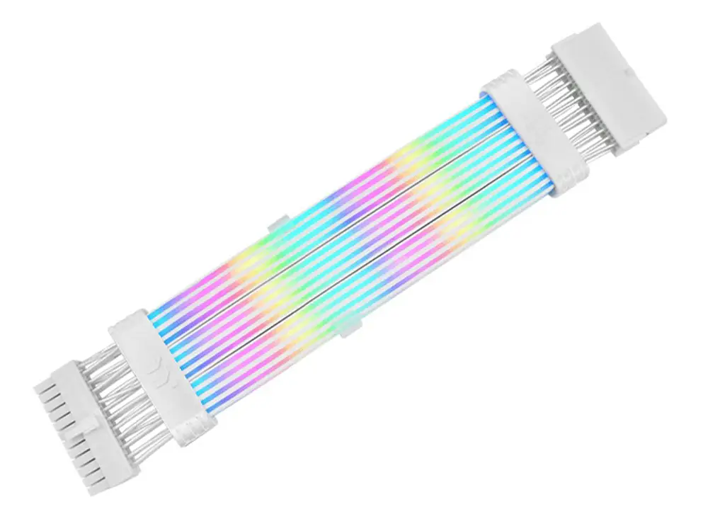 Thermaltake TtMod Sleeved 240mm ARGB PSU Cable - Snow Edition by IT Warehouse