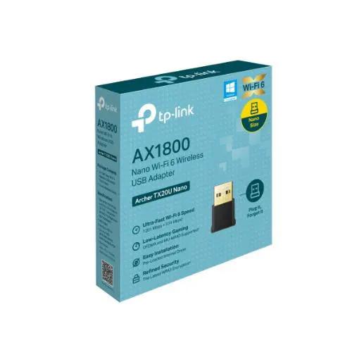 TP-Link Archer TX20U Nano AX1800 Nano Wi-Fi 6 Wireless USB Adapter by TP Link