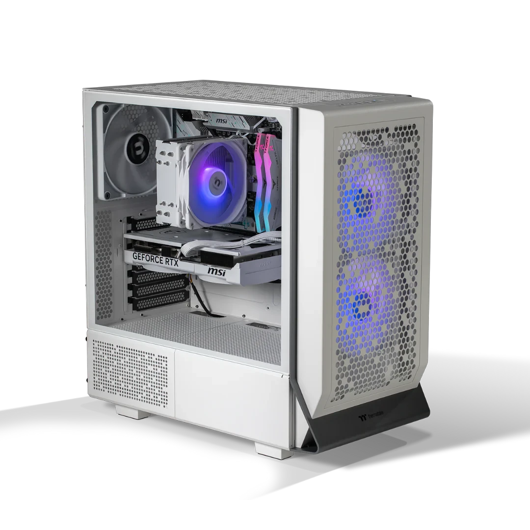 Thermaltake Infinity Pro V6 Ryzen 5 7600 GeForce RTX 5070 1TB SSD 32GB RAM W11H Desktop Gaming PC - Snow by Thermaltake