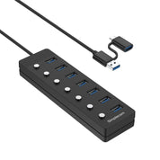 Simplecom CH375C 7-Port USB A/C 3.0 Hub Individual Switches and Power