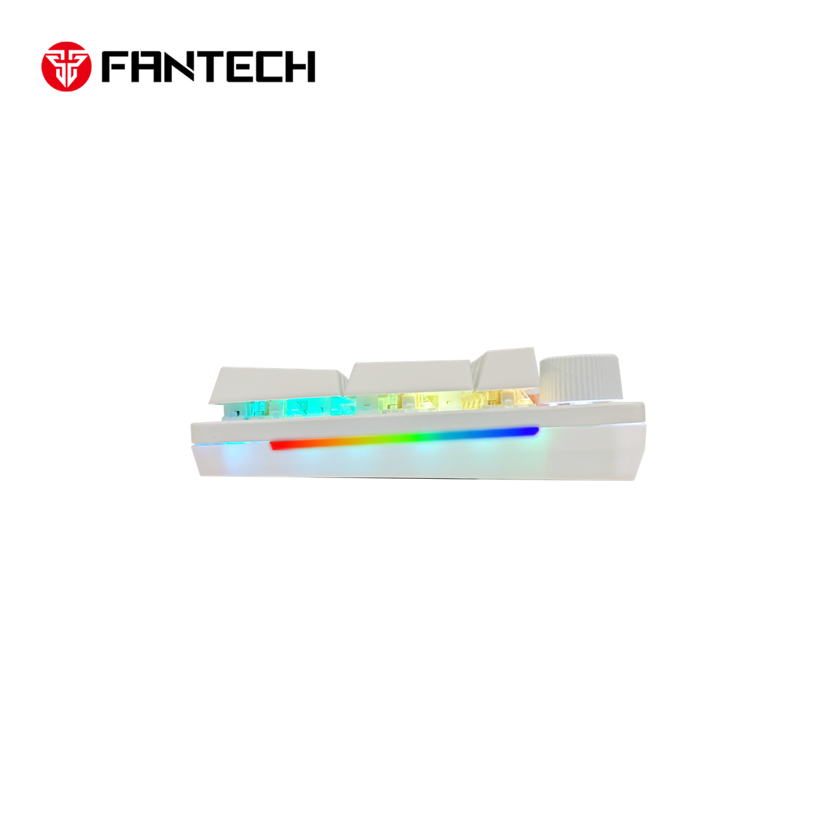 Fantech MAXPOWER II Wired Hot-Swap RGB Backlight Speed Grey Switch Mechanical Keyboard - White Wrist Rest by Fantech