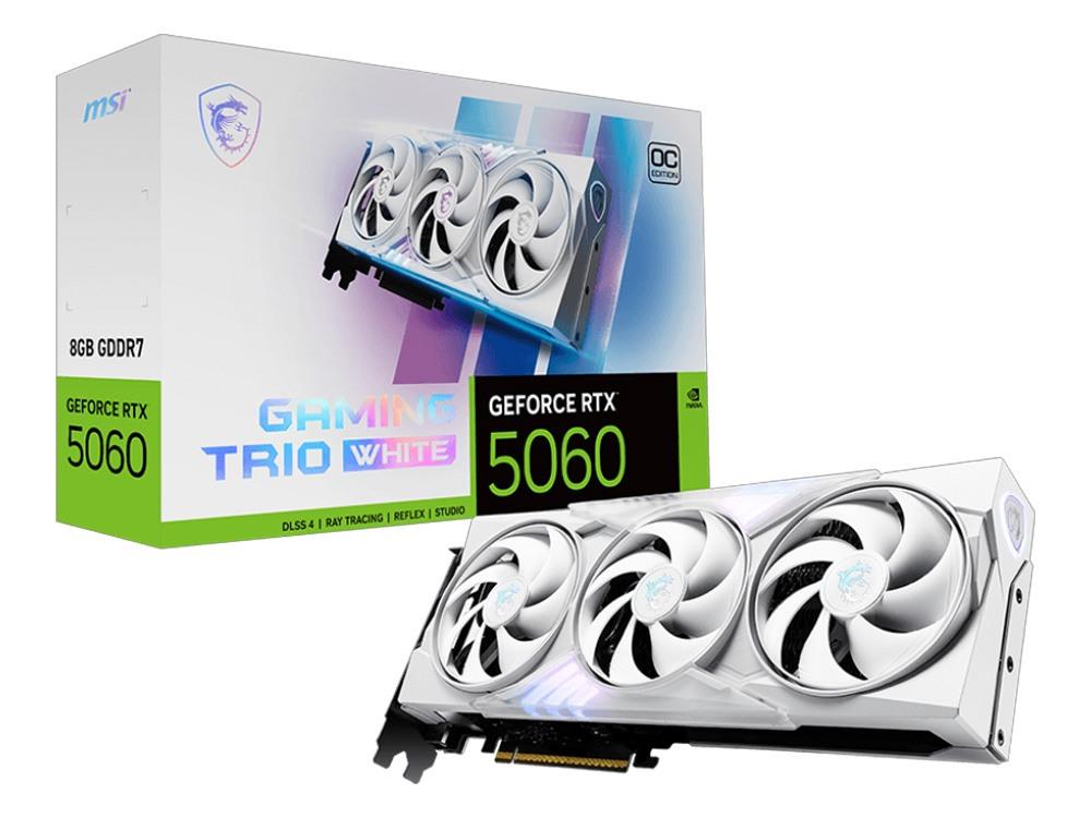 MSI GeForce RTX 5060 8G Gaming Trio OC White Graphics Card