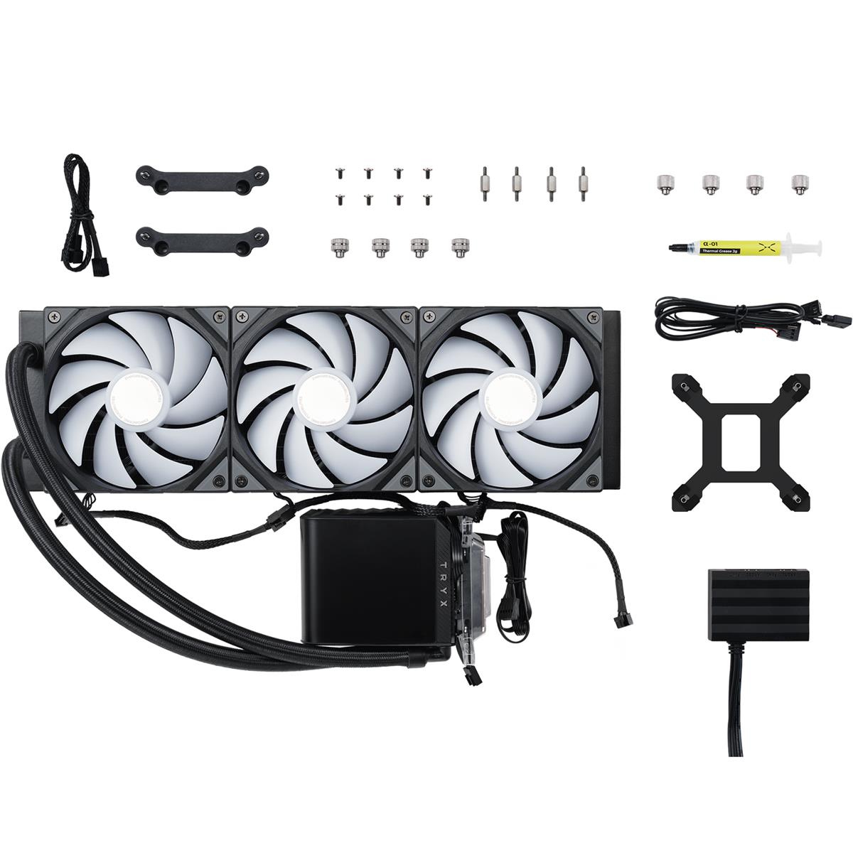 TRYX PANORAMA 360mm AIO Liquid Cooler ARGB Black