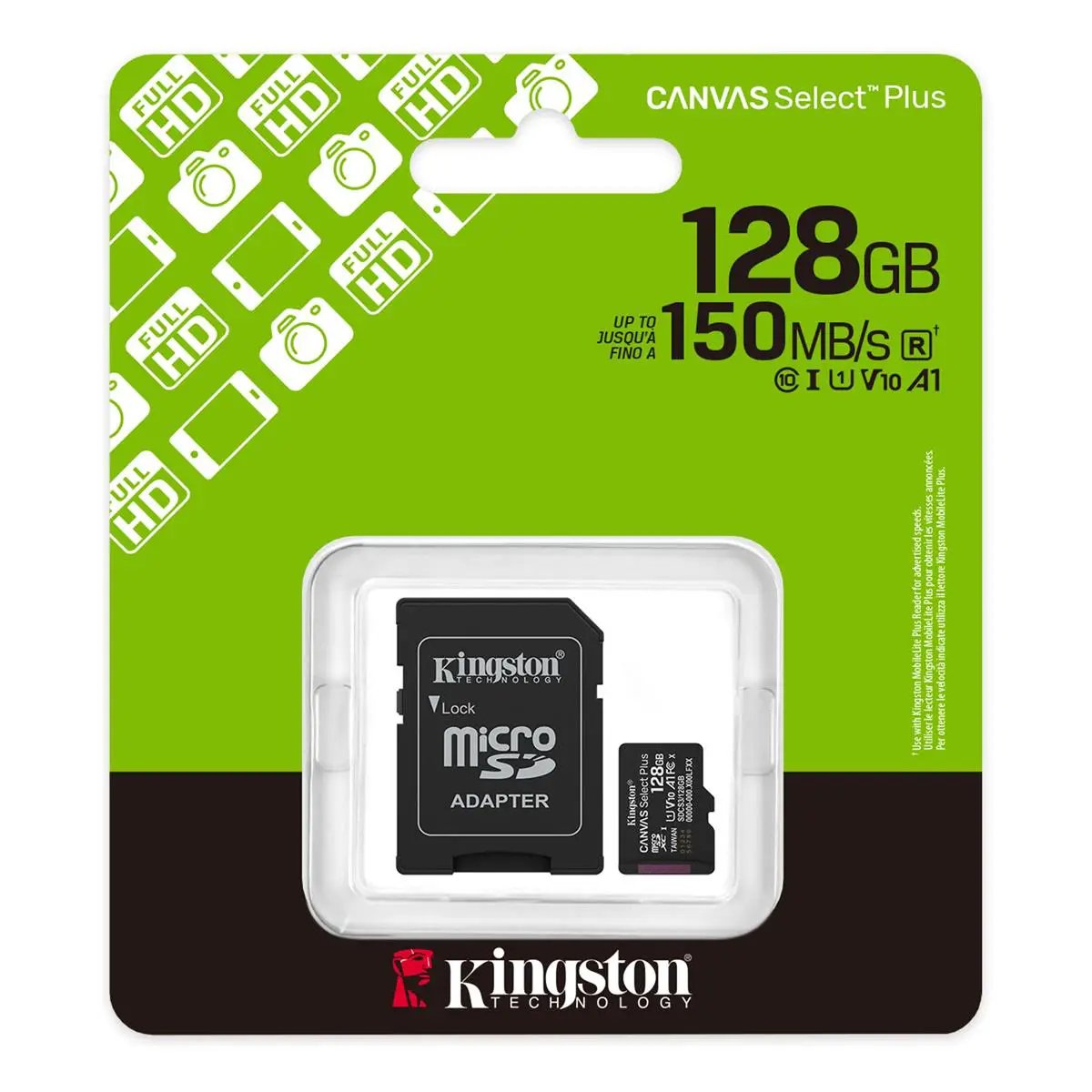 Kingston Canvas Select Plus 128GB microSD memory card by Kingston