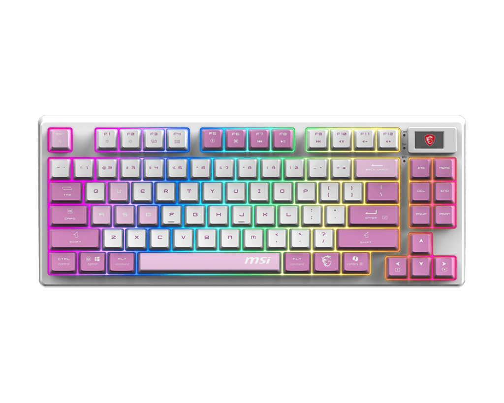 MSI Forge GK600 TKL Wireless RGB Linear Switch Gaming Keyboard - Violet