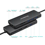 Simplecom CHN612 USB-C 12-in-1 Multiport Docking Station Dual HDMI + VGA Triple Display Gigabit LAN - Electronics > Electronics Accessories > Computer Accessories > Laptop Docking Stations from Simplecom