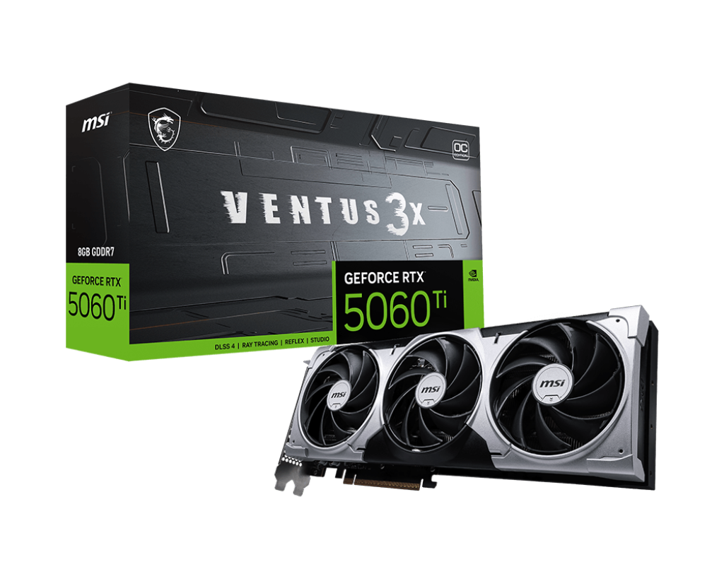 MSI GeForce RTX 5060 Ti 8G VENTUS 3X OC Graphics Card