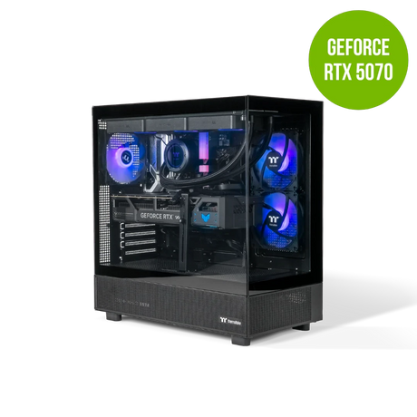Thermaltake Horizon Pro V2 Ryzen 5 7600 GeForce RTX 5070 2TB SSD 32GB RAM W11H Desktop Gaming PC - Black by Thermaltake