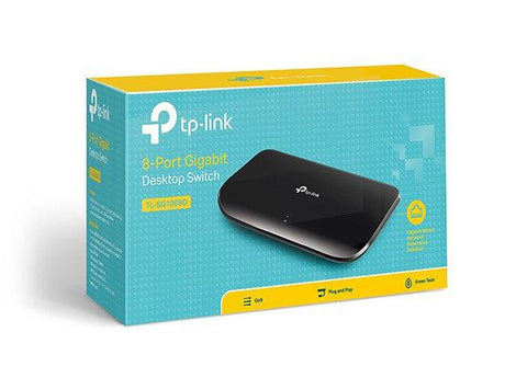 TP-Link SG1008D 8-Port Desktop Gigabit Switch - Electronics > Networking > Hubs & Switches > Gigabit Switches from TP Link