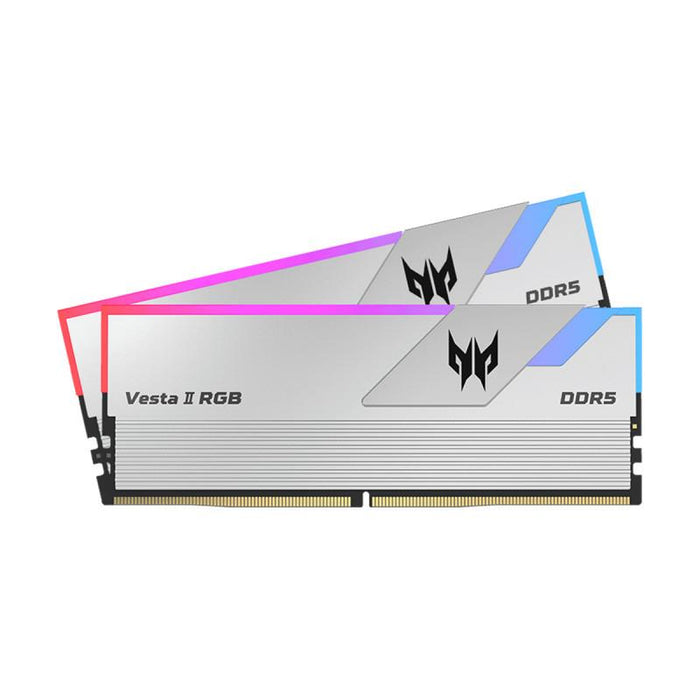 PREDATOR VESTAII 32GB 16GBx2 Silver RGB DDR5 Memory 6000Mhz