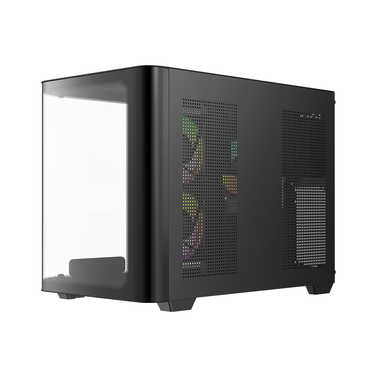 OCYPUS Iota C50 BLACK mATX case curve panel with digital display