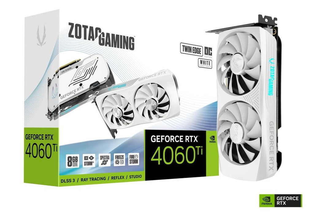 ZOTAC GAMING GeForce RTX 4060 Ti TWIN EDGE, 8GB Graphics Card White