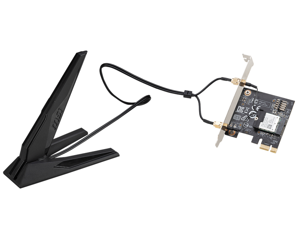 MSI HERALD BE NCM865 Wireless PCIe Adapter, Wi-Fi 7