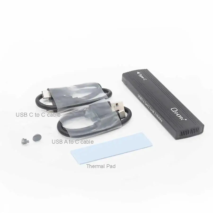 Oxhorn USB-C 3.2 Gen 2 M.2 NVMe SSD Enclosure Black by OXHORN