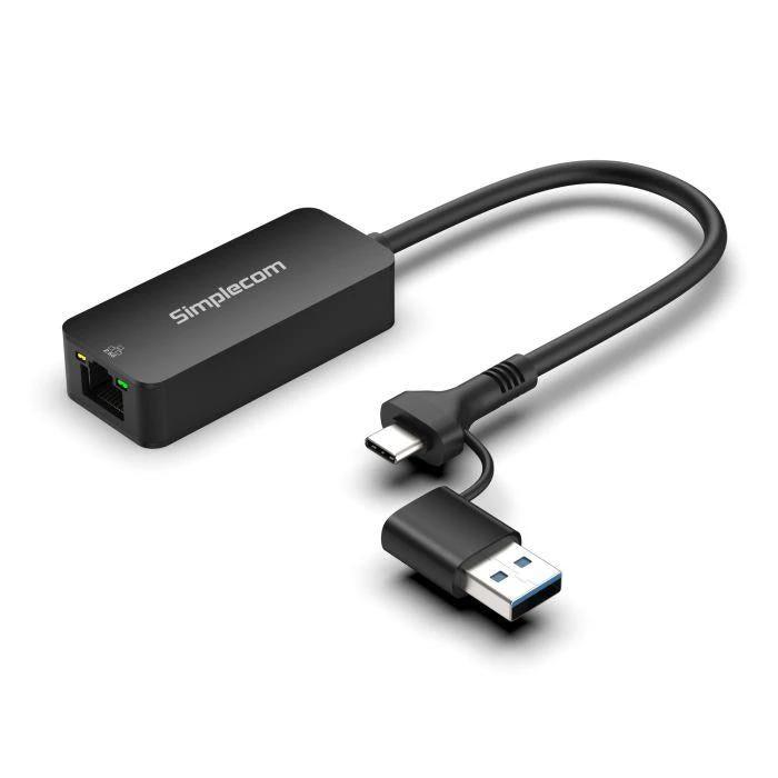 Simplecom NU405C SuperSpeed USB-C and USB-A to 2.5G Ethernet Network Adapter 2.5Gbps LAN by Simplecom