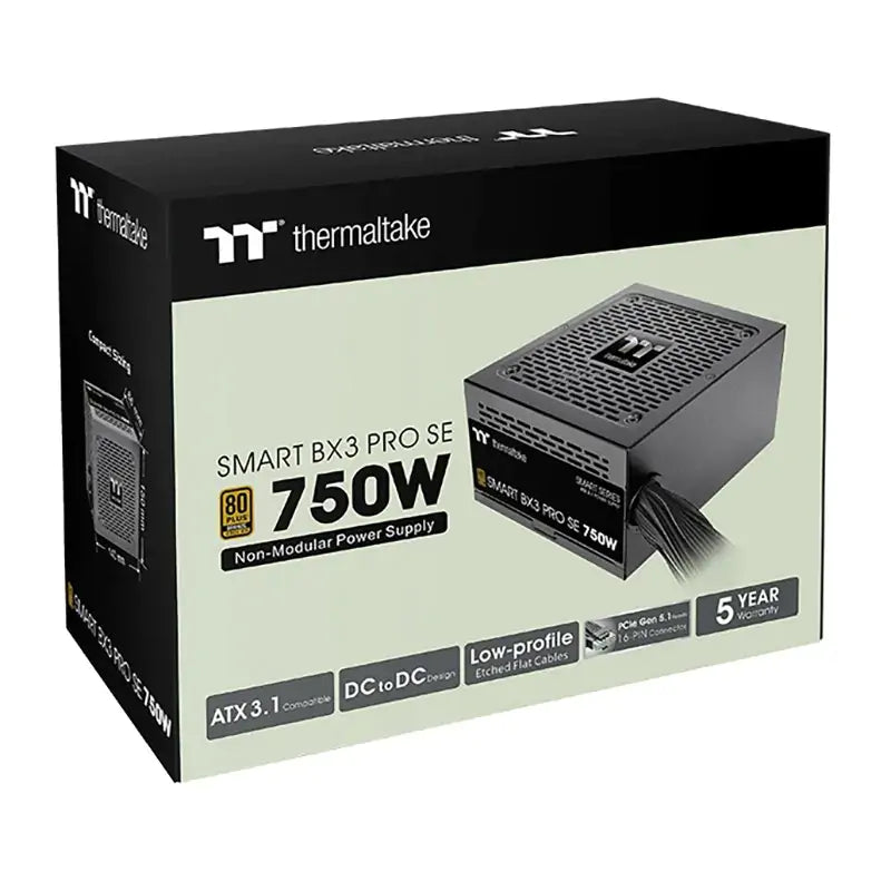 Thermaltake 750W Smart BX3 Pro SE 80+ Bronze Non-Modular PCIe 5.1 ATX 3.1 Power Supply