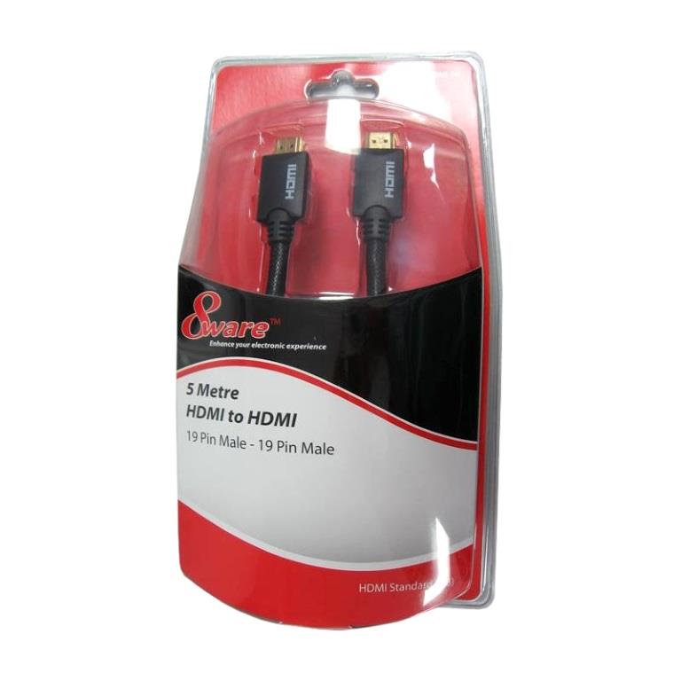 8Ware High Speed HDMI Cable 5m Male to Male