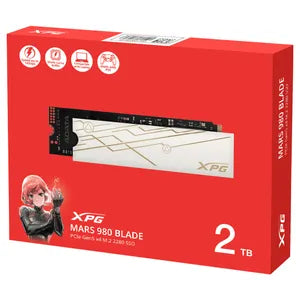 ADATA XPG MARS 980 BLADE PCIe Gen5x4 read/write speed of 14,000/13,000MB M.2 2TB SSD