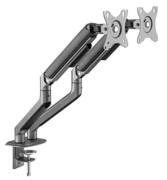 INFINITY Grey Dual Monitor Economical Spring-Assisted Monitor Arm