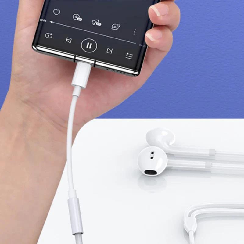 USP Type C to Aux 3.5mm DAC Headphone Jack Adapter - White by USP