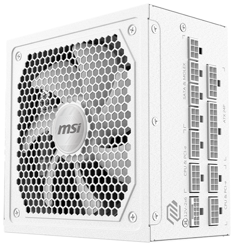 MSI MAG A1000GL White PCIE5 1000W Power Supply by MSI