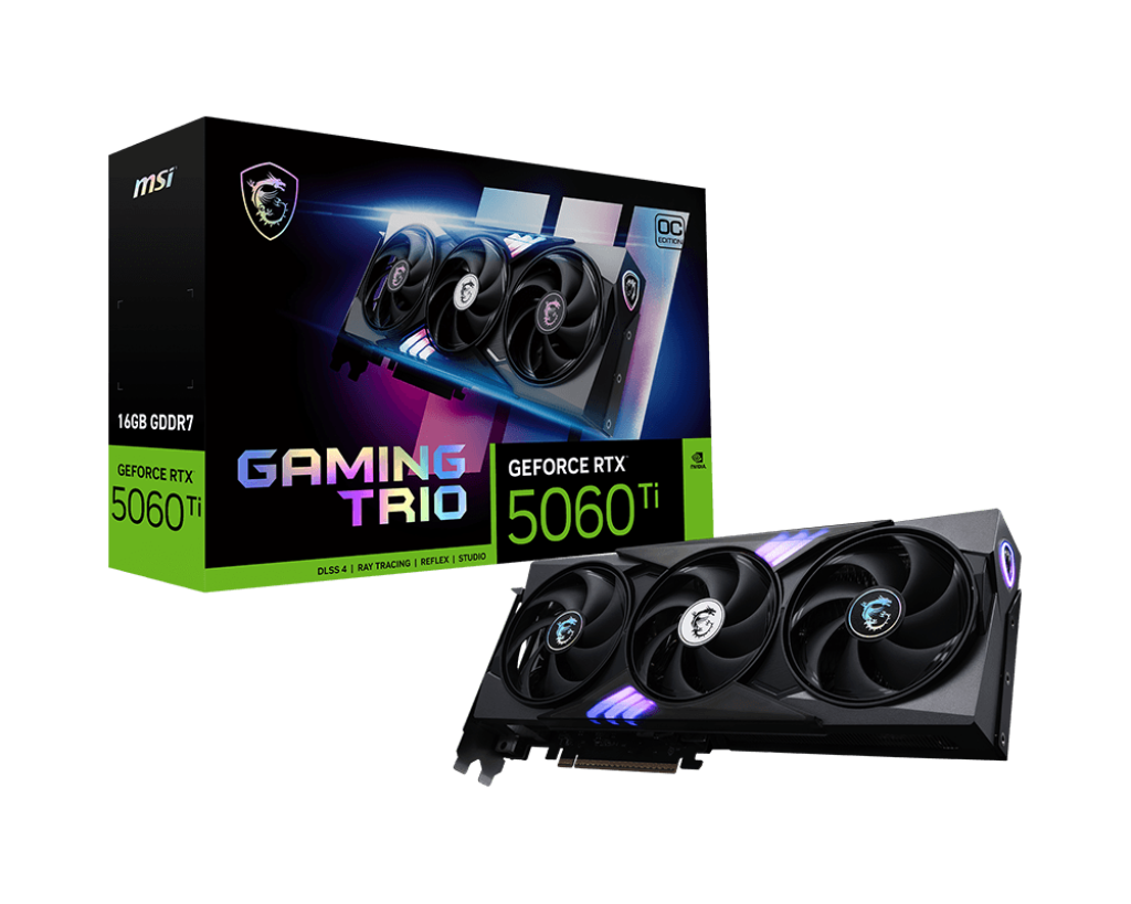 MSI GeForce RTX 5060 Ti 16G GAMING TRIO OC Graphics Card