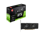 MSI GeForce RTX 3050 LP E 6G OC (Boost: 1492 MHz), 6GB GDDR6 (14Gbps), 96-bit, PCI-E 4.0 x16, 1x DisplayPort 1.4a, 2x HDMI 2.1, Dual Fans Thermal, Low Profile Design
