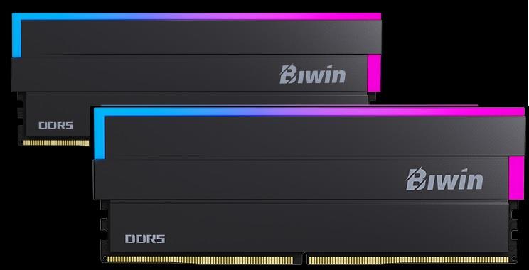 BIWIN 32Gb DDR5 Memory DW100 RGB 6000Mhz ts (16GB*2) CL34 Black