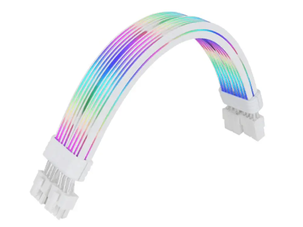 Thermaltake TtMod Sleeved ARGB 8Pin 300mm PSU Cable - Snow Edition by Thermaltake