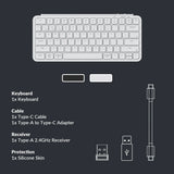 Keychron B1 Pro Wireless / Wired / 2.4GHz UltraSlim Wireless Keyboard (Ivory White)