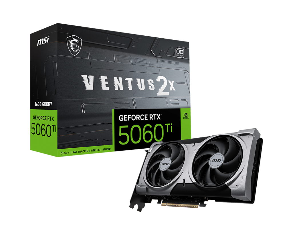 MSI GeForce RTX 5060 Ti 16G VENTUS 2X PLUS Graphics Card