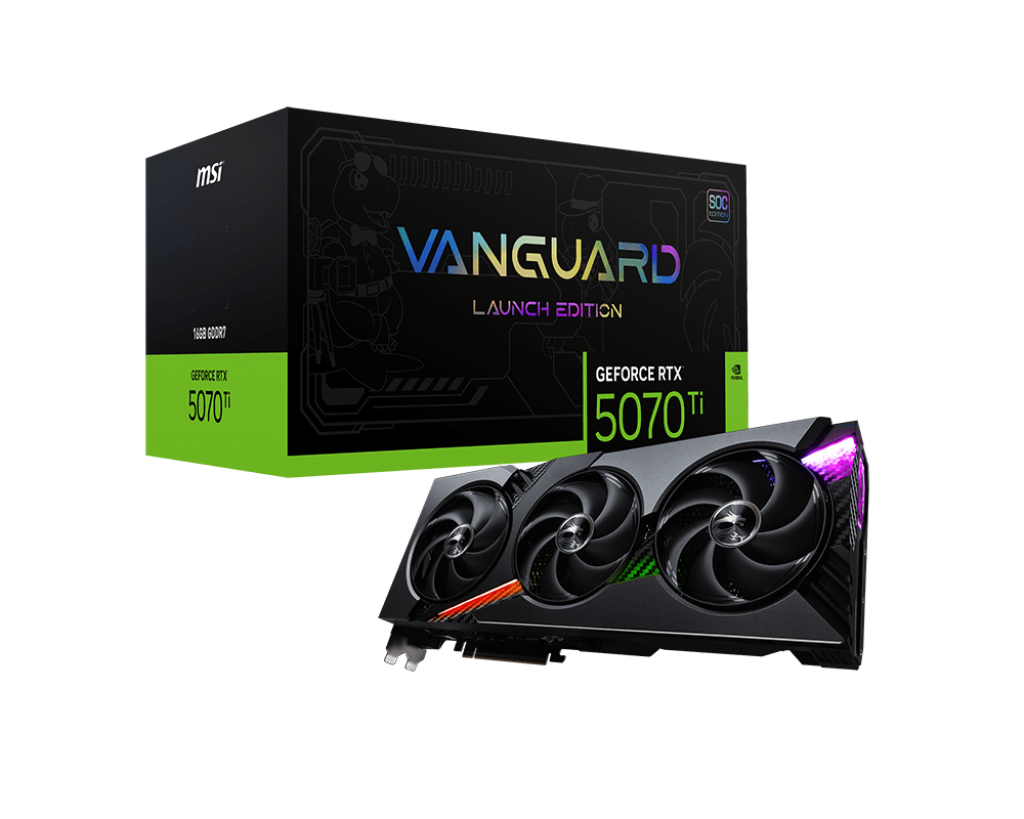 MSI GeForce RTX 5070Ti 16G VANGUARD SOC LAUNCH EDITION Graphics Card