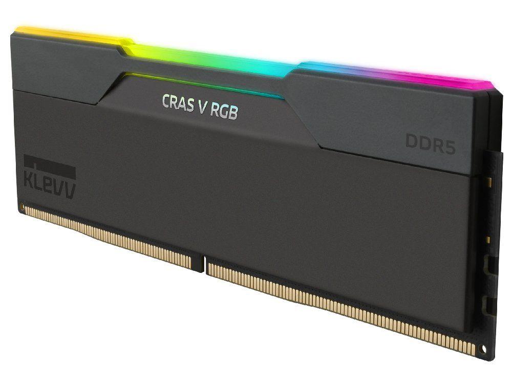 Klevv CRAS V RGB 32GB (2 x 16GB) DDR5 6000MHz CL30 Desktop Memory - Obsidian Black