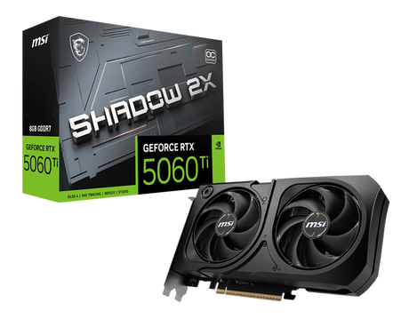 MSI GeForce RTX 5060 Ti 8G SHADOW 2X OC PLUS Graphics Card - Electronics > Electronics Accessories > Computer Components > I/O Cards & Adapters > Video Cards & Adapters from MSI