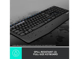 Logitech MK345 Wireless Keyboard and Mouse Combo - Black by Logitech