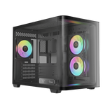 OCYPUS Iota C50 BLACK mATX case curve panel with digital display
