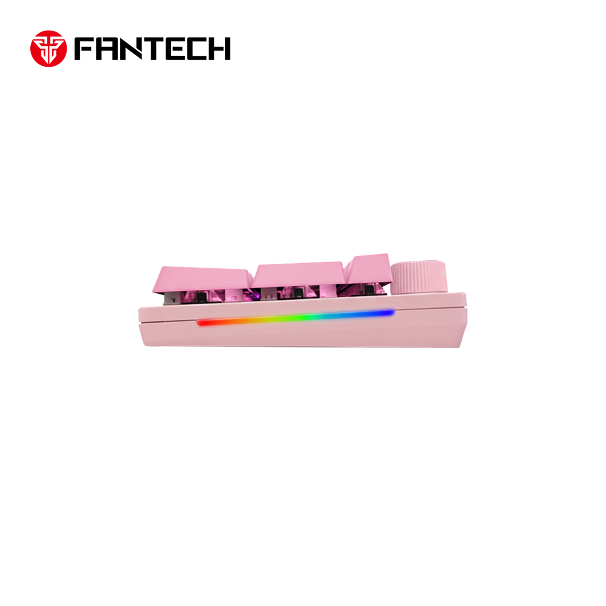 Fantech MAXPOWER II Wired Hot-Swap RGB Backlight Speed Grey Switch Mechanical Keyboard - Pink Wrist Rest by Fantech