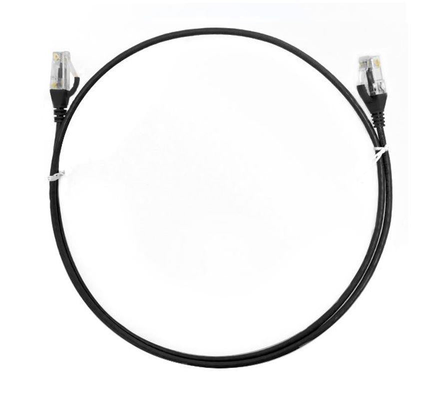 8ware CAT6 Ultra Thin Slim Cable 20m - Black Color Premium RJ45 Ethernet Network - IT Warehouse