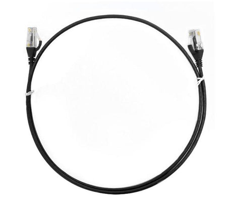 8ware CAT6 Ultra Thin Slim Cable 20m - Black Color Premium RJ45 Ethernet Network - IT Warehouse