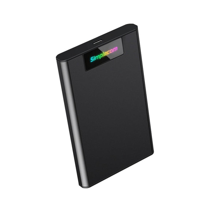 Simplecom SE239 Tool-free 2.5" SATA HDD SSD to USB-C Enclosure with RGB