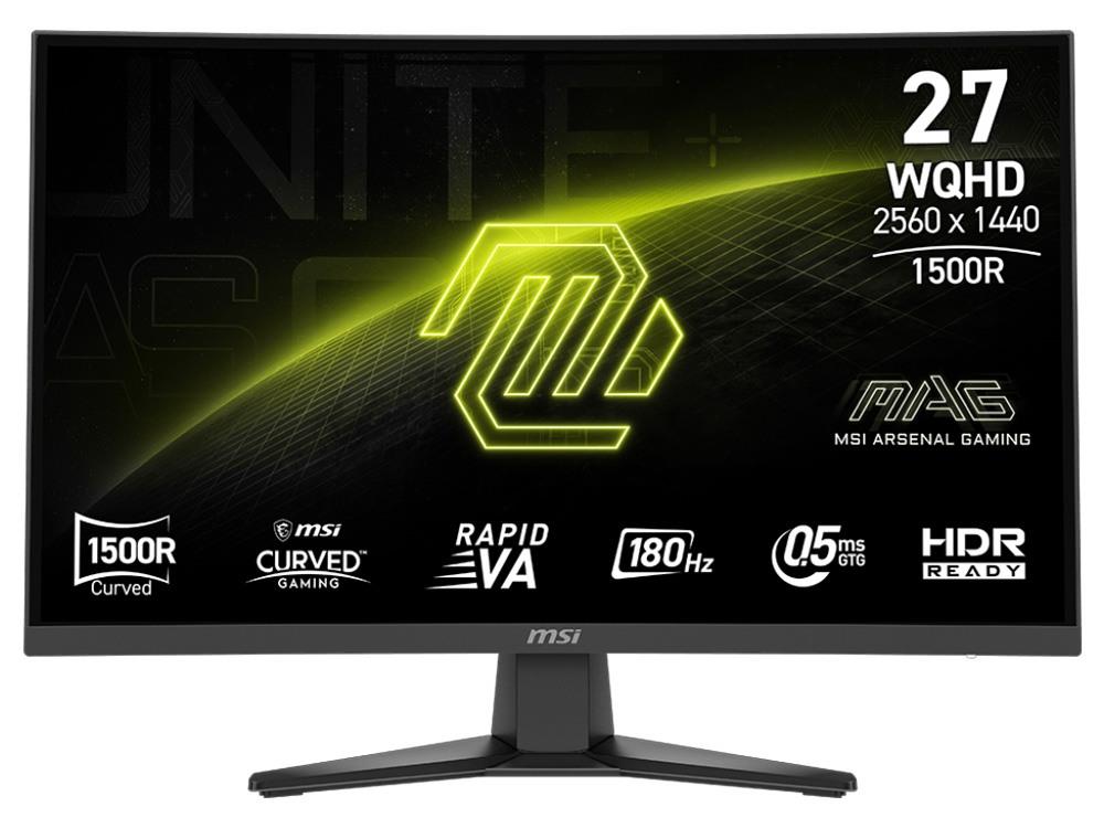 MSI MAG 275CQF E18 27" QHD Rapid VA 180Hz Curved Gaming Monitor - Electronics > Video > Computer Monitors from MSI
