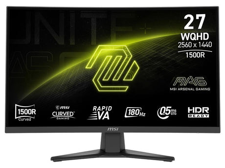 MSI MAG 275CQF E18 27" QHD Rapid VA 180Hz Curved Gaming Monitor - Electronics > Video > Computer Monitors from MSI