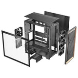 Antec Flux ATX, Black Premium Walnut Trim, 5x Black PWM Performance Fans