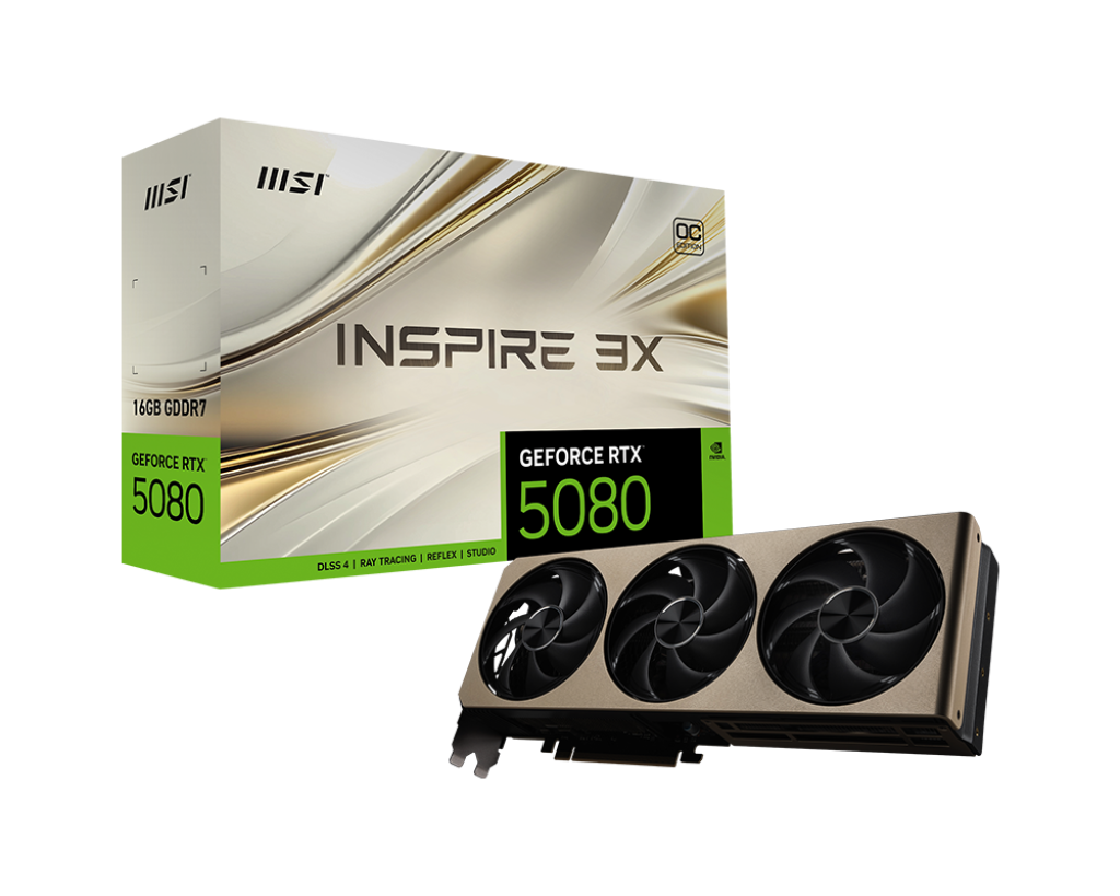 MSI GeForce RTX 5080 16G INSPIRE 3X OC Graphics Card