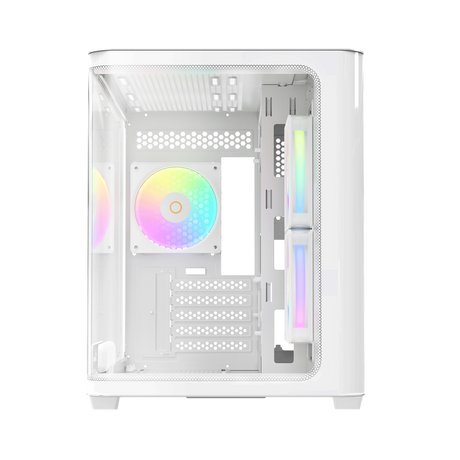 OCYPUS Iota C50 WHITE mATX case curve panel with digital display