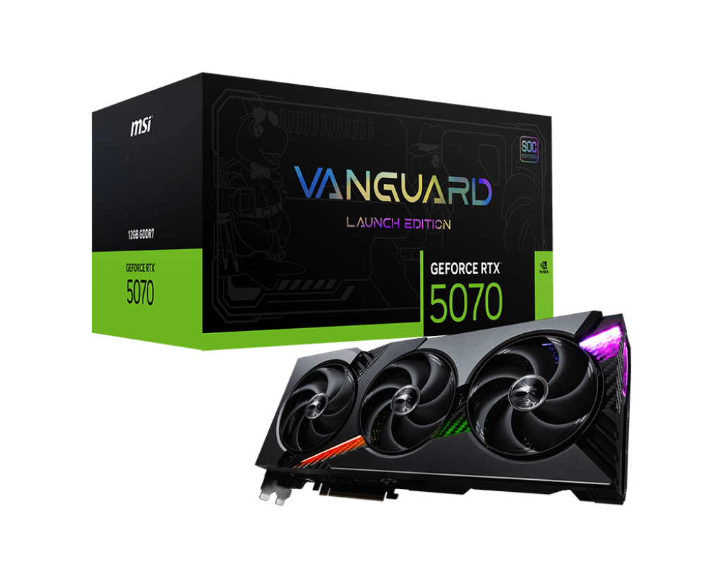 MSI GeForce RTX 5070 12G VANGUARD SOC LAUNCH EDITION Graphics Card