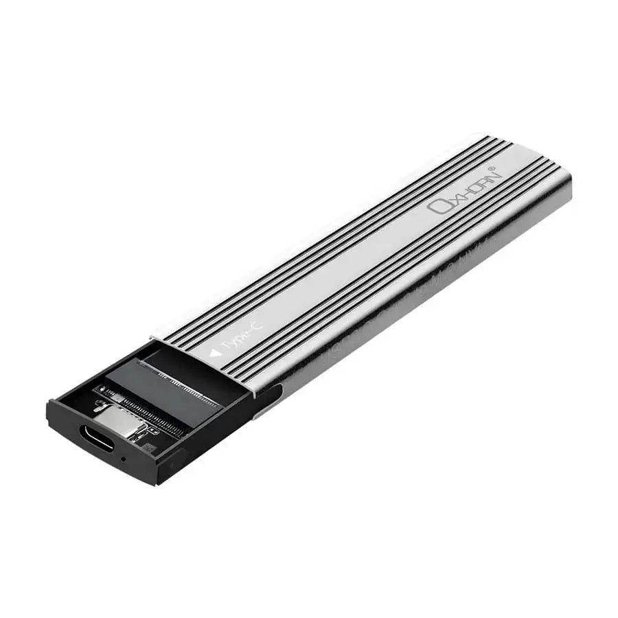 Oxhorn USB-C 3.2 Gen 2 M.2 NVMe SSD Enclosure Silver by OXHORN