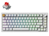Keychron J2 QMK Wireless RGB Hot-Swappable Apex Red Switch 75% Mechanical Keyboard - White by Keychron