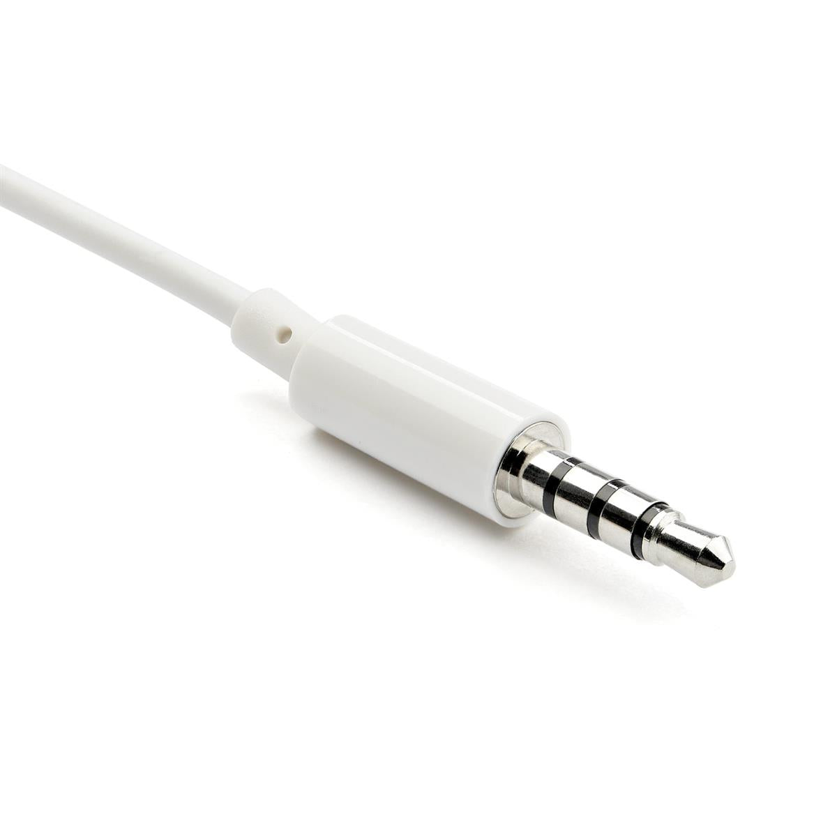 StarTech White headset adapter for headsets with separate headphone / microphone plugs - 3.5mm 4 position to 2x 3 position 3.5mm M/F