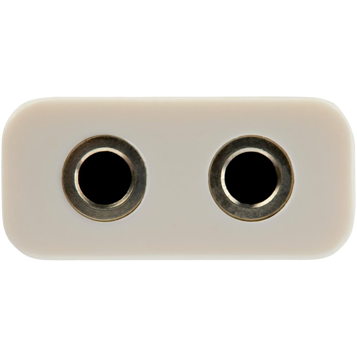 StarTech White headset adapter for headsets with separate headphone / microphone plugs - 3.5mm 4 position to 2x 3 position 3.5mm M/F